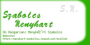 szabolcs menyhart business card